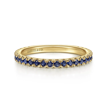14K Yellow Gold Sapphire Stackable Ring