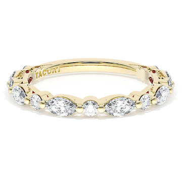 Tacori 18K Yellow Gold Marquise and Round Diamond Band