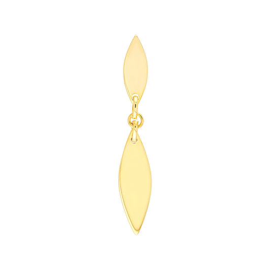 14K Marquise Duo Drop Earrings