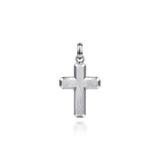 SS BRUSHED FINISH CROSS(CONTEMPORY COLLECTION)(NO CHAIN)