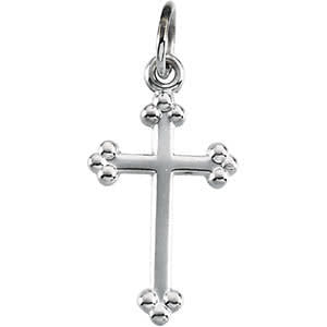 Petite White Gold Cross Pendant