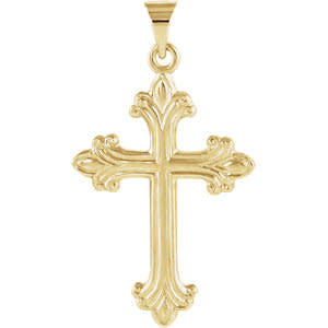 14K Yellow Gold Fancy Cross Pendant