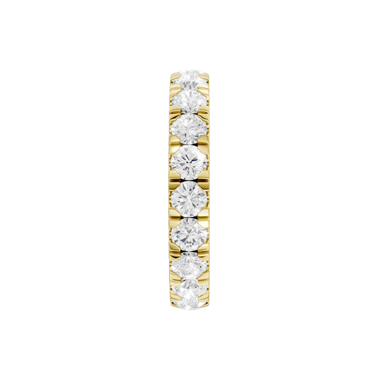 14K Yellow Gold Lab Grown 2.0CTW Round Eternity Band