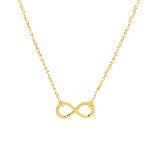 Yellow Gold Mini Infinity Necklace