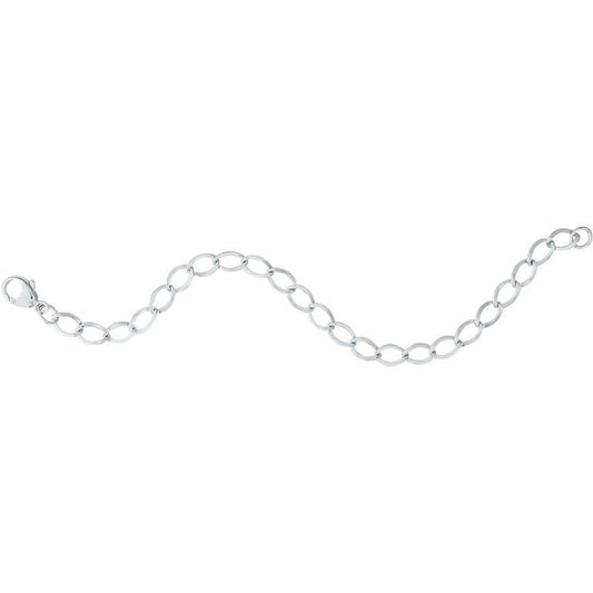 Sterling Silver Dapped Curb Link Bracelet 7"