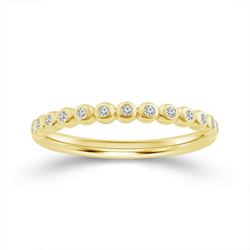 14K Yellow Gold Mini Bezel Stackable Ring