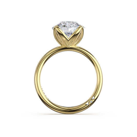 Tacori 14K Yellow Gold Sculpted Crescent Round Petal-Prong Solitaire Engagement Ring