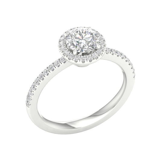 14K White Gold Lab Grown Round Brilliant Diamond Engagement Ring