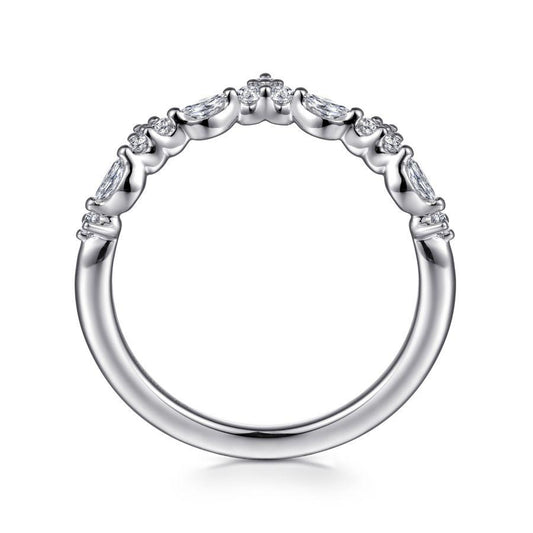 14K White Gold Diamond Anniversary Band