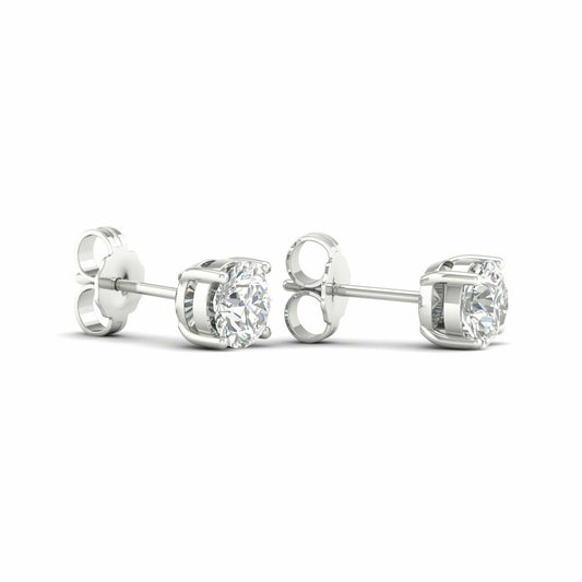 14K White Gold Lab Grown 1.61ctw Diamond Stud Earrings