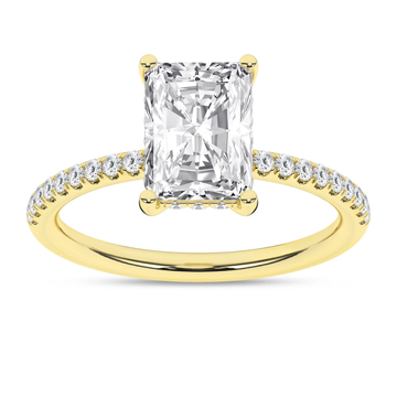 14K Yellow Gold Lab Grown 2.33ctw Radiant Diamond Engagement Ring