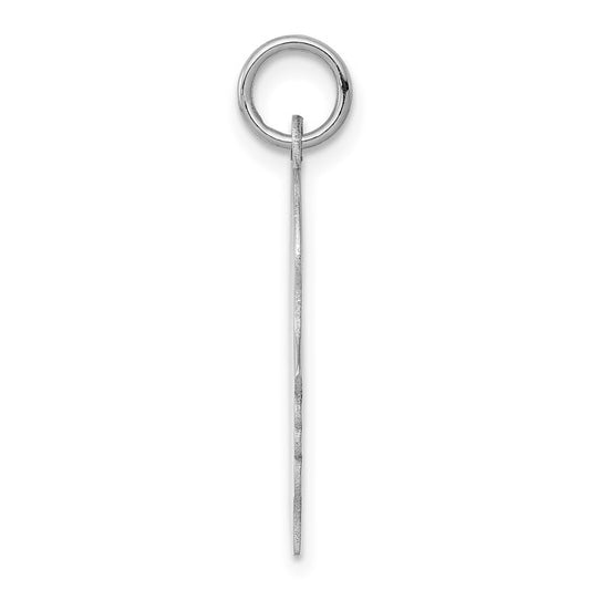 14K White Gold Medium Girl's Head Charm