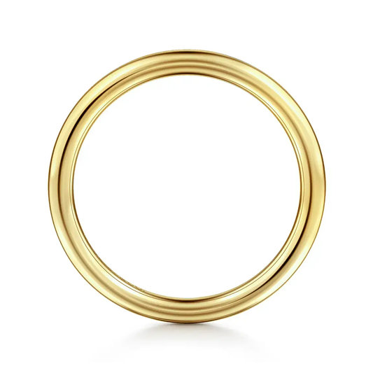 14K Yellow Gold Plain Wedding Band