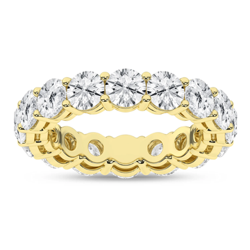 14K Yellow Gold Lab Grown 5.28ctw Round Eternity Band