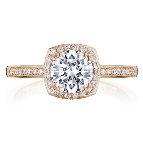 14K Rose Gold Tacori Coastal Crescent Diamond Engagement Ring Setting