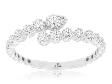 14K White Gold Diamond Wrap Ring