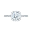 14KT White Gold Round Diamond Halo Engagement Ring