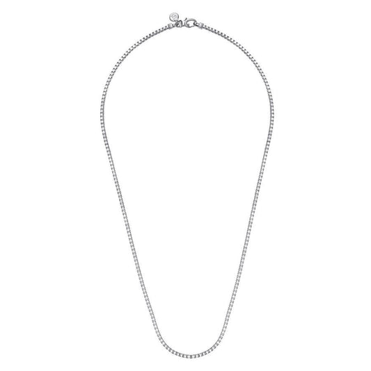 22 Inch 2mm 925 Sterling Silver Men's Box Chain Necklace