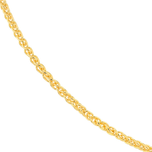 14K Yellow Gold 20" Wheat Chain with Lobster Lock