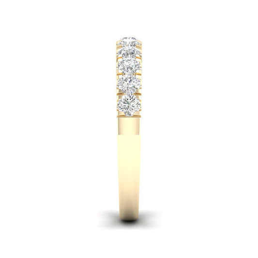 14K Yellow Gold Lab Grown Pave Diamond Band