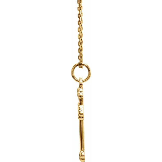 14K Yellow Gold Small Cross Pendant