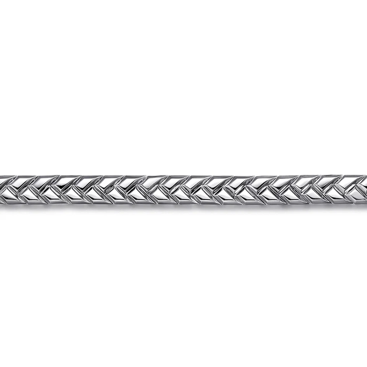 925 Sterling Silver 7mm Width Herringbone Mens Bracelet