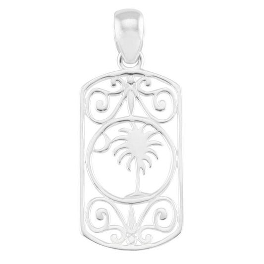 Southern Gates® Framed Rectangular Palmetto Tree and Moon Pendant