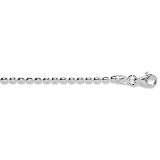 Southern Gates 1.8mm Sterling Silver Rice Bead Chain 18"