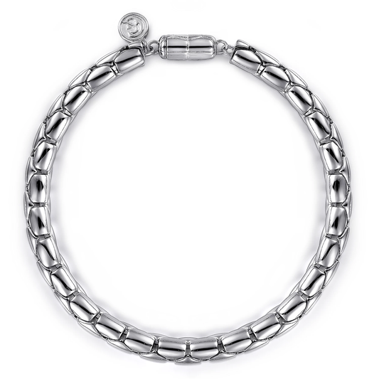 925 Sterling Silver Tubular Chain Bracelet