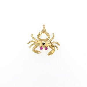 Small Crab with Ruby Eyes Charm