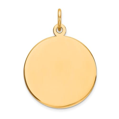 14K Yellow Gold Medium Plain Disc