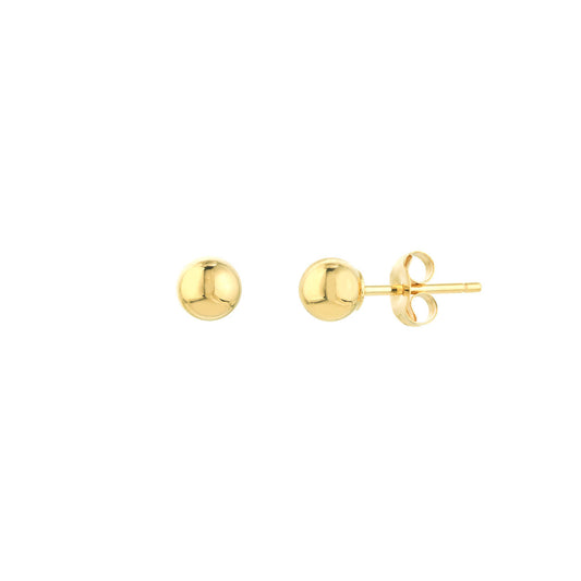 4mm Polished Ball Stud Earrings