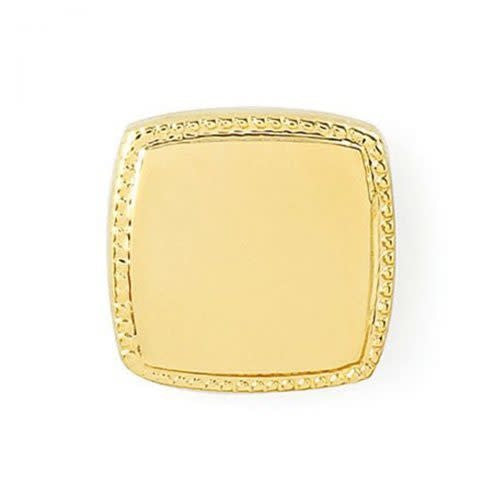 Gold Plated Cushion Tie Tack