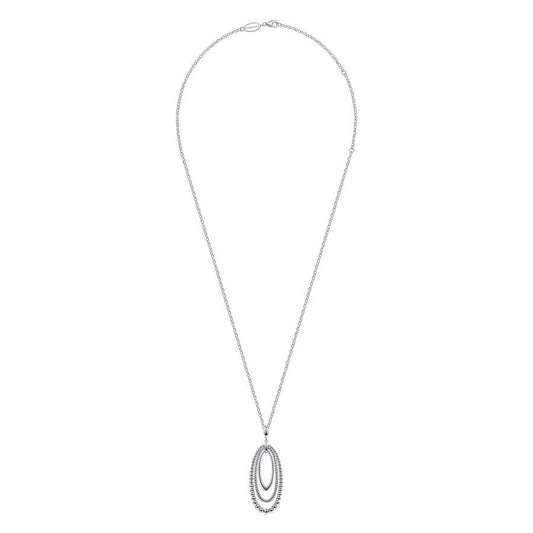 Sterling Silver Bujukan & Rope Circle Pendant Necklace