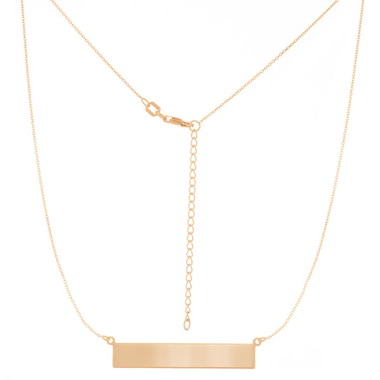 14 kt. Yellow Gold Bar Necklace
