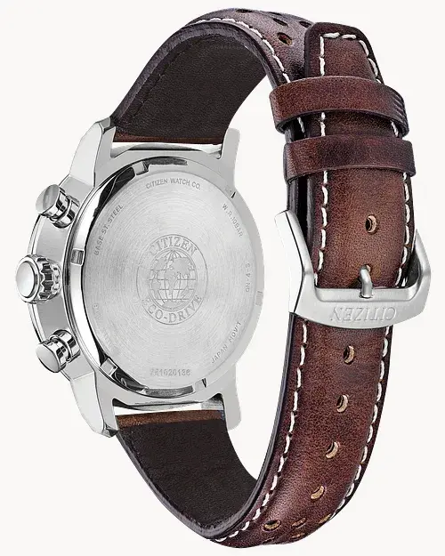 Citizen Brown Strap Blue Dial Brycen Eco Drive