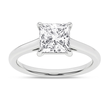 14K White Gold Lab Grown 2.05ct Square Diamond Engagement Ring