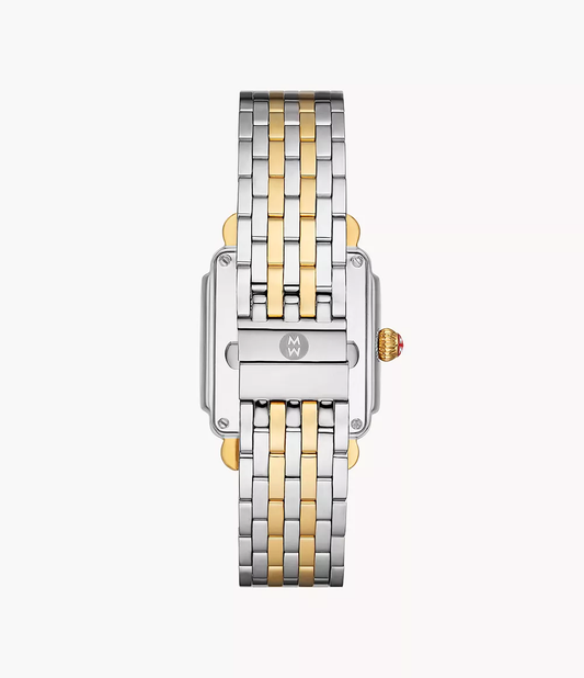 Michele Deco Mid Two-Tone 18K Gold Diamond Watch