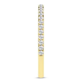 14K Yellow Gold Lab Grown Pave Diamond Band