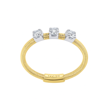 14K Two-Tone .17ctw Diamond Fashion Band