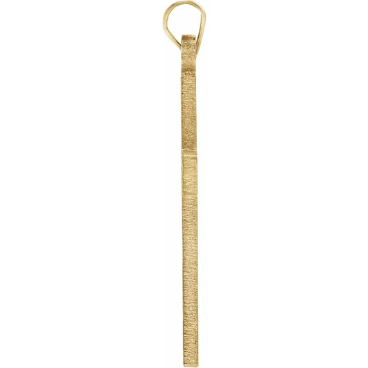 14K Yellow Gold Medium Cross with Design
