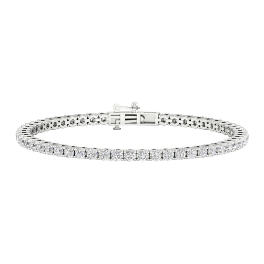 14K White Gold Lab Grown Diamond Tennis Bracelet