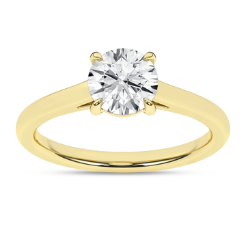 14K Yellow Gold Lab Grown 1.50ct Round Diamond Solitaire Engagement Ring