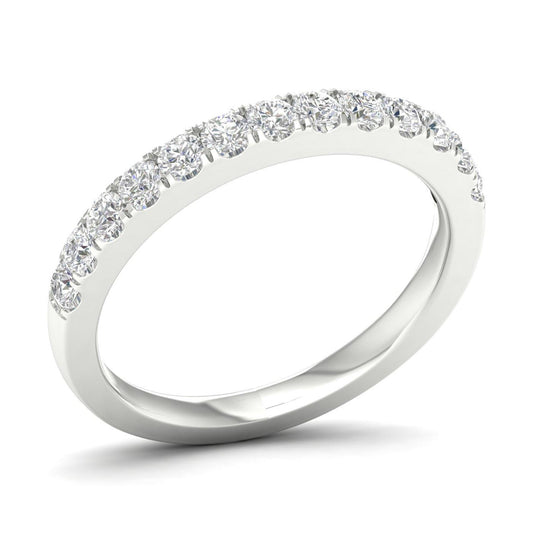 14K White Gold .50ctw Lab Grown Pave Diamond Band