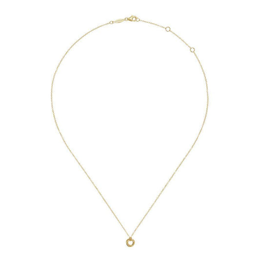 Yellow Gold Interlocking Circles Necklace