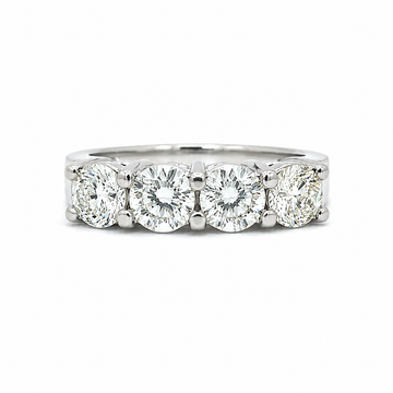 14K White Gold 2.01ctw Four Stone Diamond Band