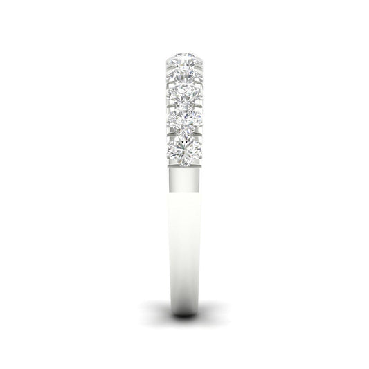14K White Gold Lab Grown Pave Diamond Band