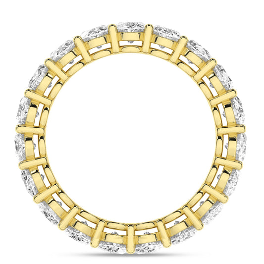 14K Yellow Gold Lab Grown 4.75ctw Oval Diamond Eternity Band