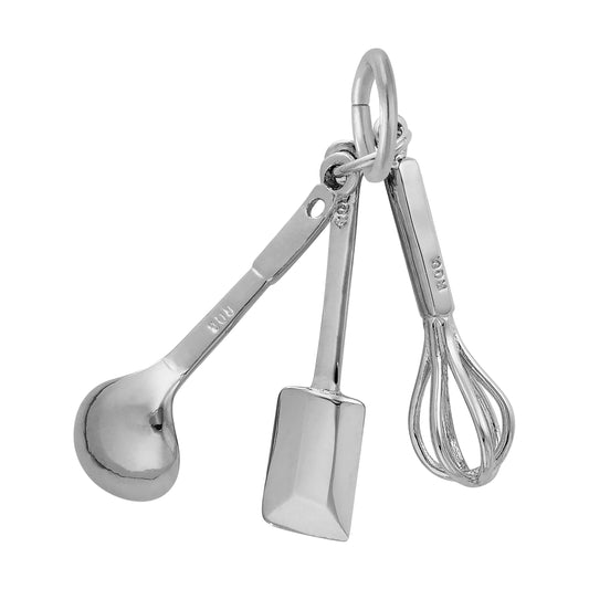Sterling Silver Cooking Utensils Charm