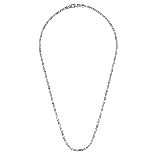 925 Sterling Silver Solid Figaro Chain Necklace 22 Inch 3mm